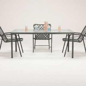 Brown Jordan “Tamiami” Dining Set with Dining Table and Four Armchairs, 1960s