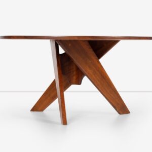 Arthur Espent Carpenter Three Leg Table Walnut Dining Table 1960