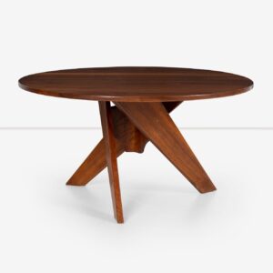 Alternative view of Arthur Espent Carpenter Three Leg Table Walnut Dining Table 1960