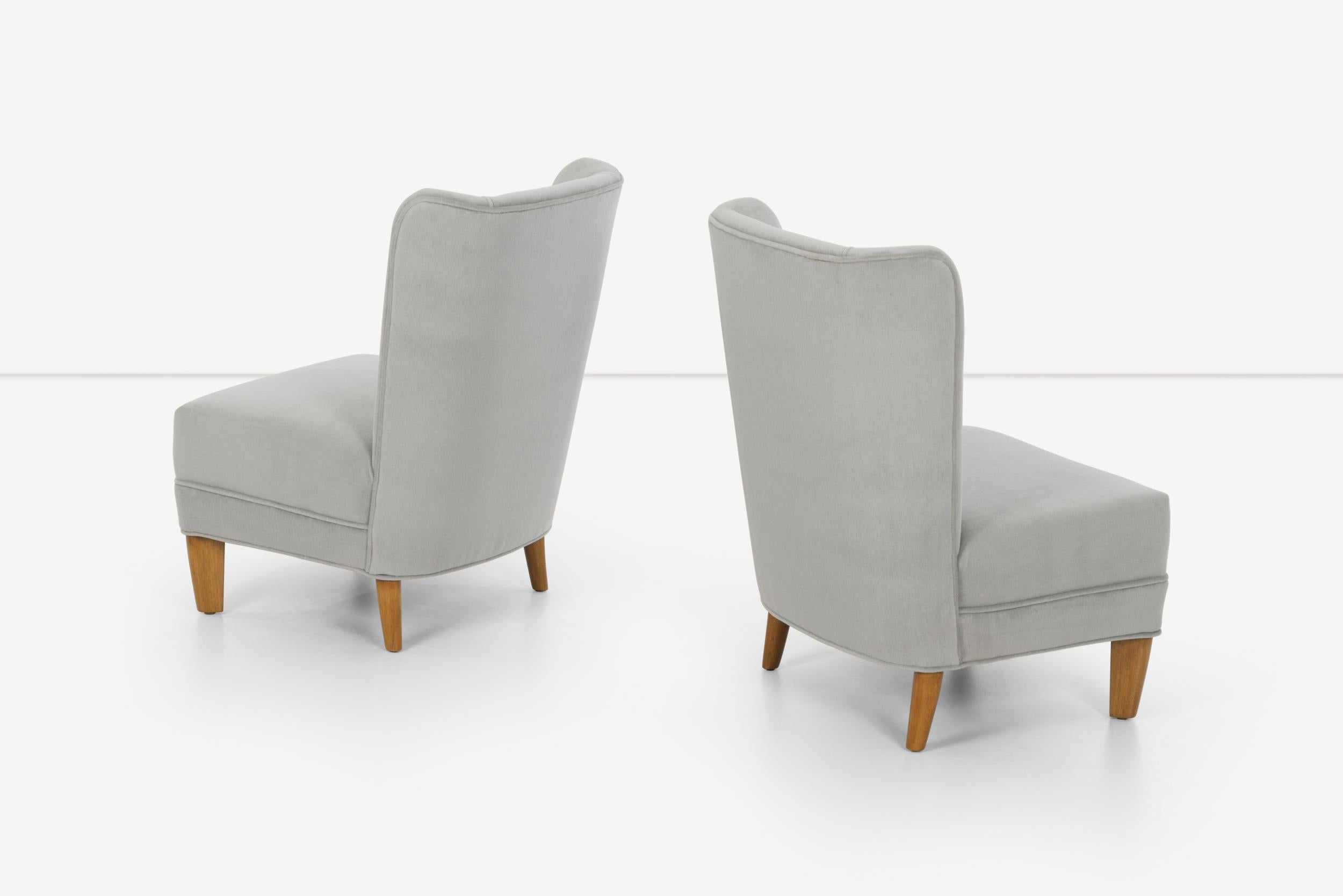 Edward Wormley Dunbar Slipper Lounge Chairs, 1942 - Image 3