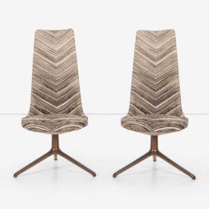 Alternative view of Osvaldo Borsani Set of Eight Unique High Back Dining Chairs for Tecno 1971